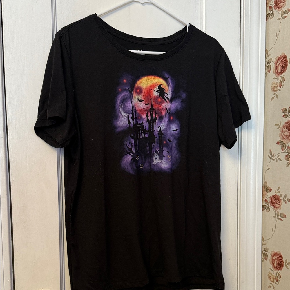 🎃 Halloween Black Graphic T-Shirt Sz XXL